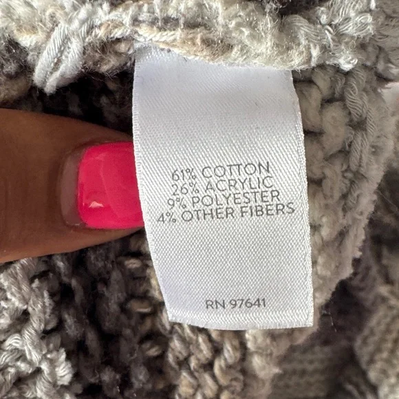 J. Jill Gray and Cream Striped Cardigan - Picture 4 of 7